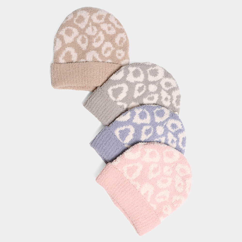 HATEGORY Leopard Patterned Kids Beanie Hat