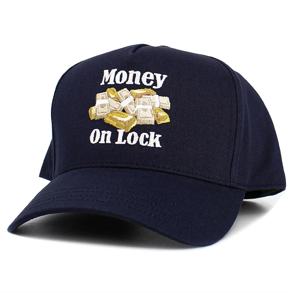 HATEGORY MONEY ON LOCK Message Embroidered Baseball Cap