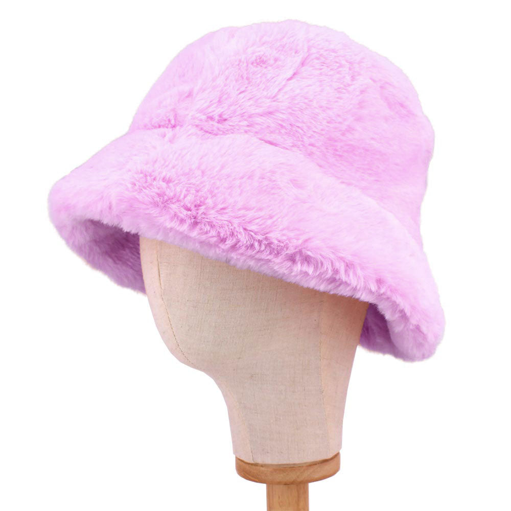 HATEGORY Faux Fur Bucket Hat
