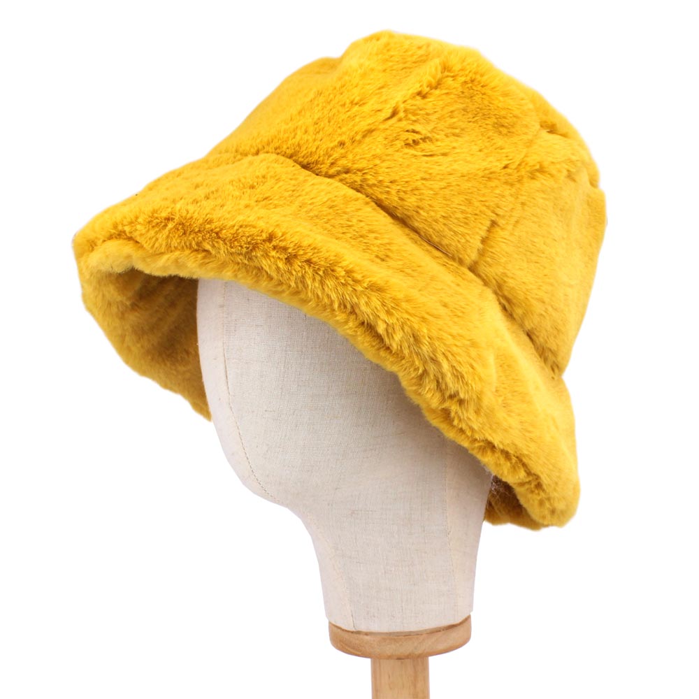 HATEGORY Faux Fur Bucket Hat