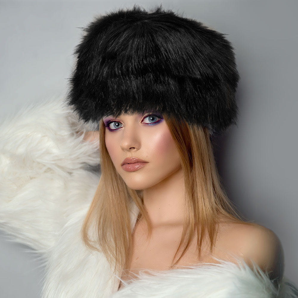 HATEGORY Faux Fur Bucket Hat