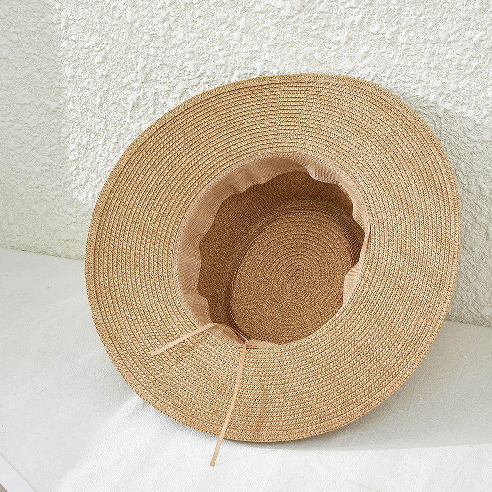HATEGORY Aztec Patterned Band Straw Panama Sun Hat