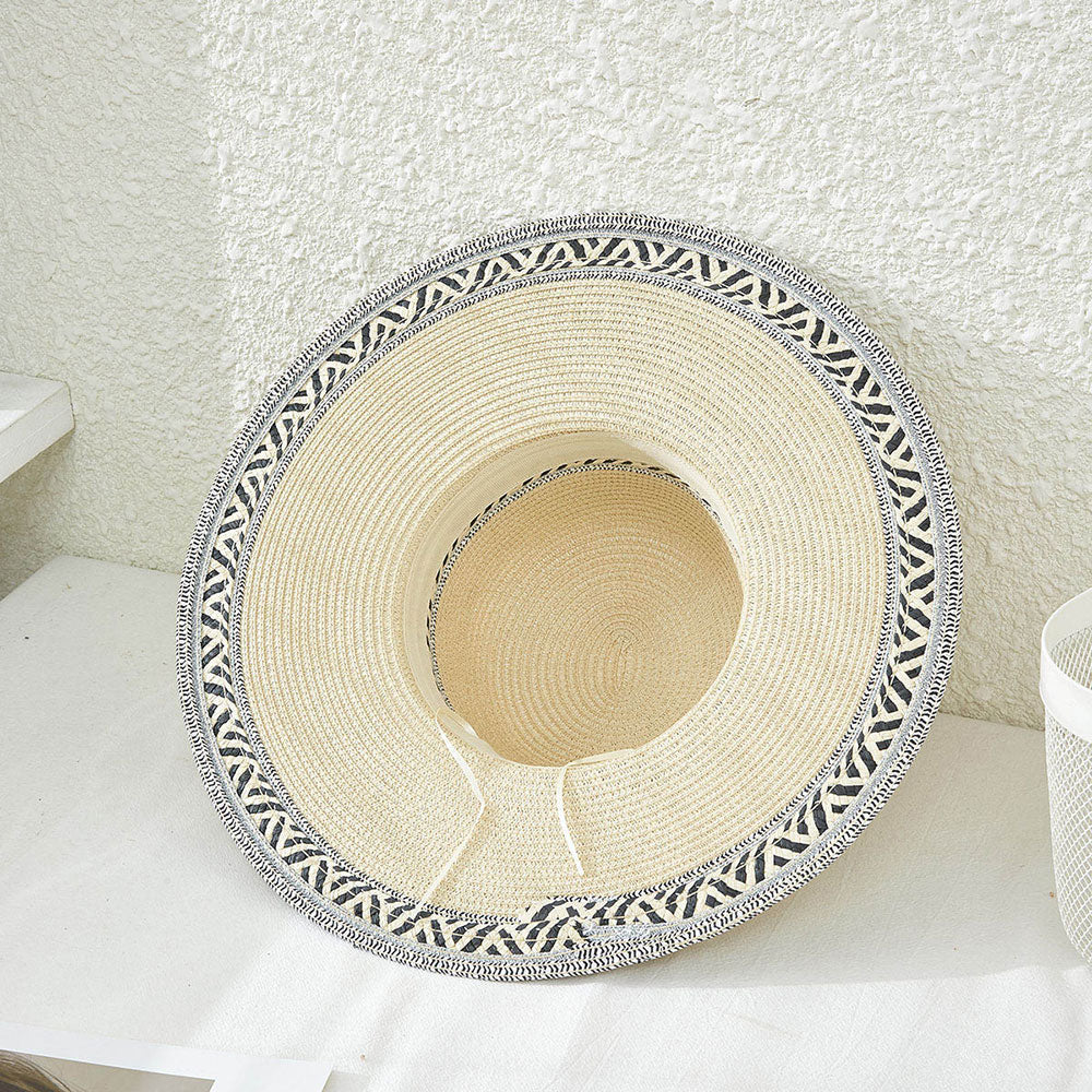HATEGORY Aztec Patterned Band Straw Sun Hat