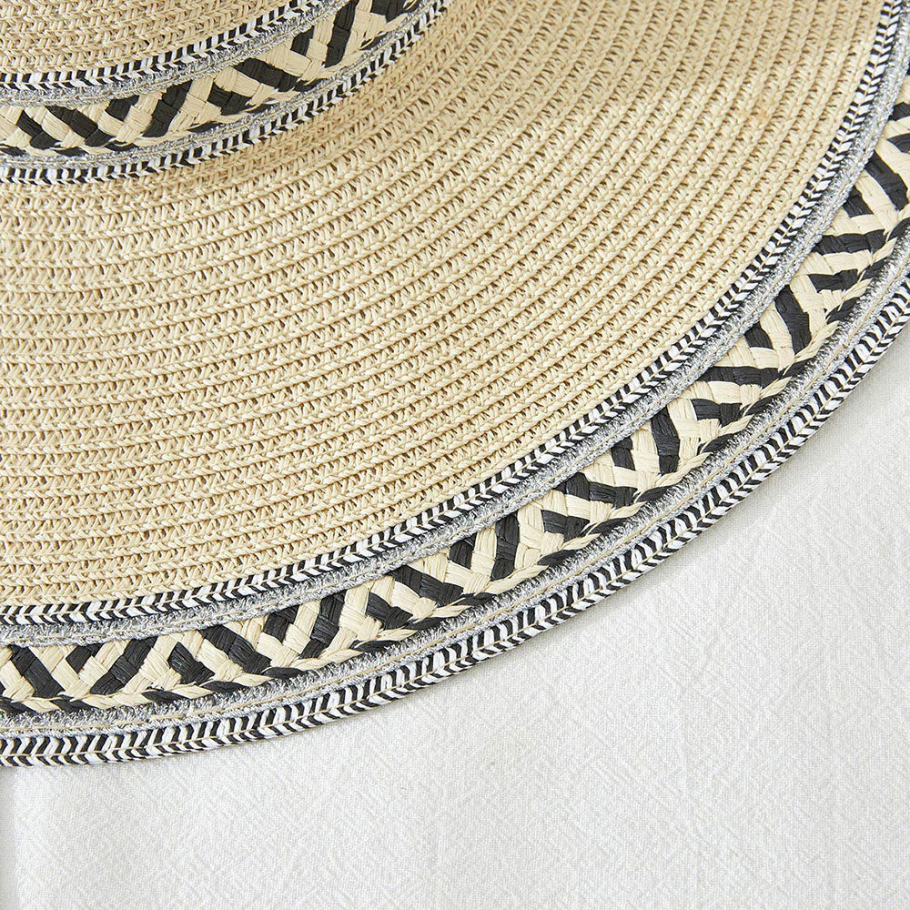 HATEGORY Aztec Patterned Band Straw Sun Hat