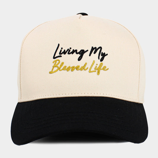 HATEGORY LIVING MY BLESSED LIFE Embroidered Baseball Cap