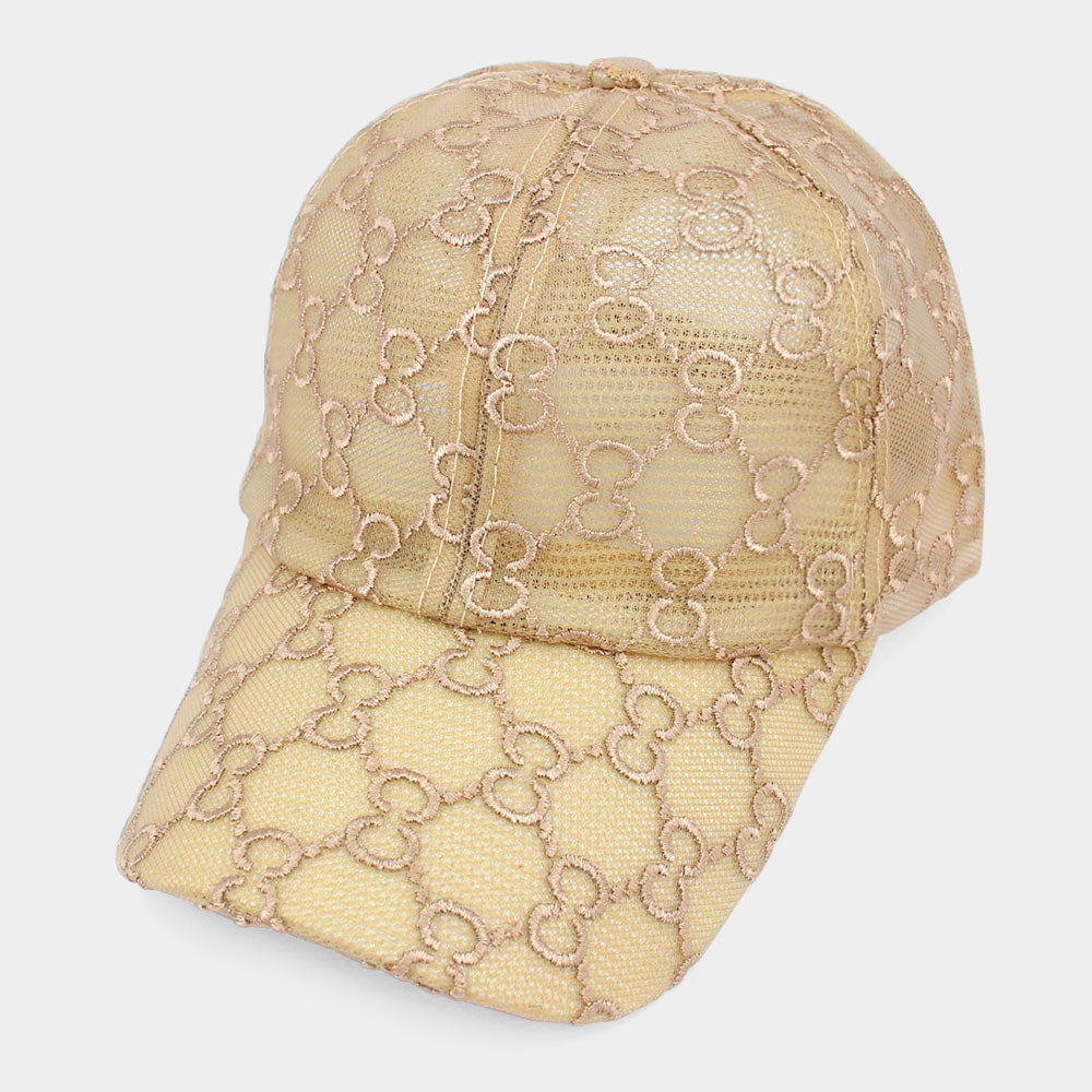 HATEGORY Luxury Patterned Mesh Baseball Cap