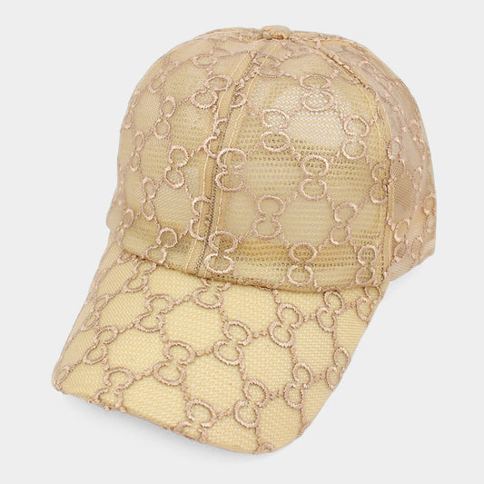 HATEGORY Luxury Patterned Mesh Baseball Cap