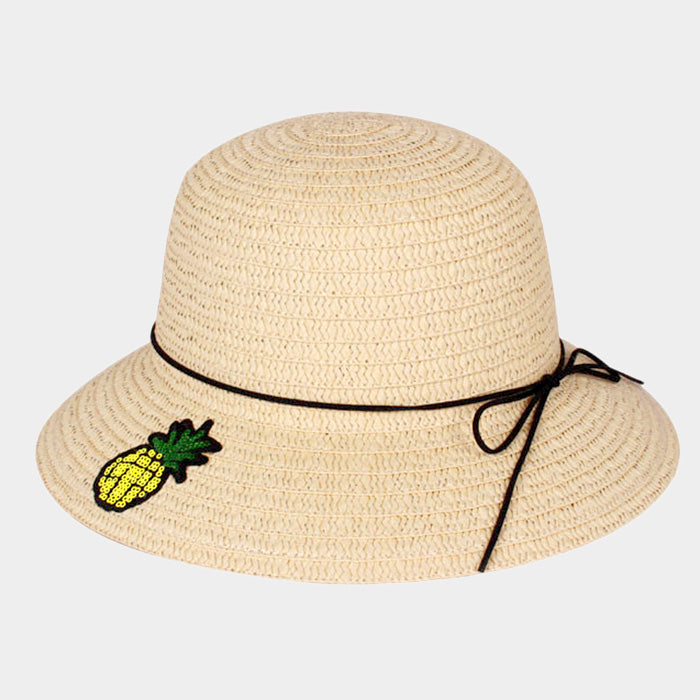 HATEGORY Pineapple Patch Paper Straw Sun Hat