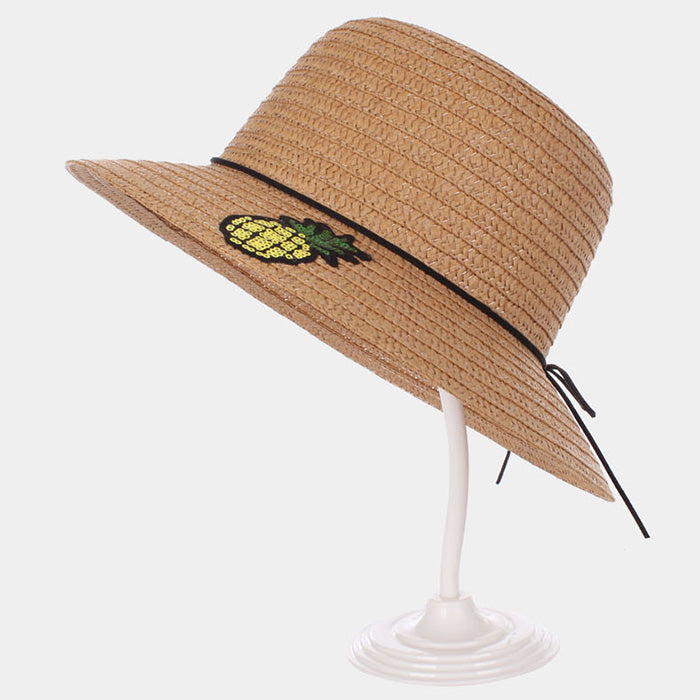 HATEGORY Pineapple Patch Paper Straw Sun Hat