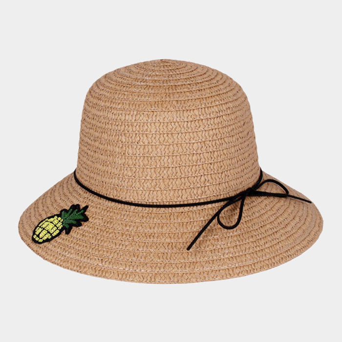 HATEGORY Pineapple Patch Paper Straw Sun Hat