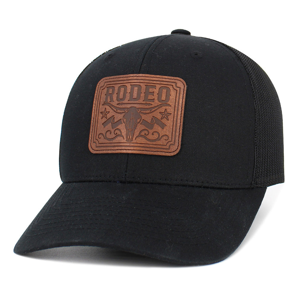 HATEGORY RODEO Steer Head Patch Pointed Mesh Back Trucker Hat