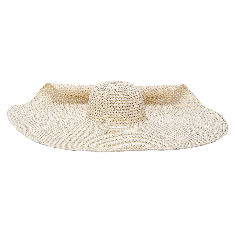 HATEGORY Open Weave Wire Brim Straw Sun Hat