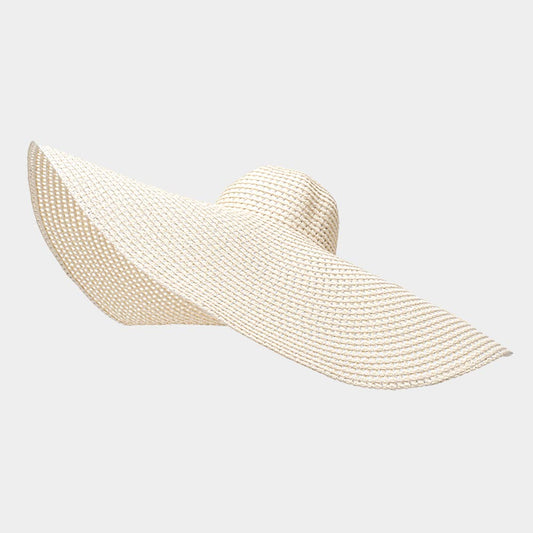 HATEGORY Open Weave Wire Brim Straw Sun Hat