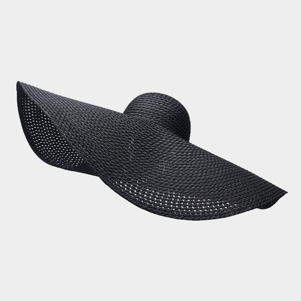 HATEGORY Open Weave Wire Brim Straw Sun Hat