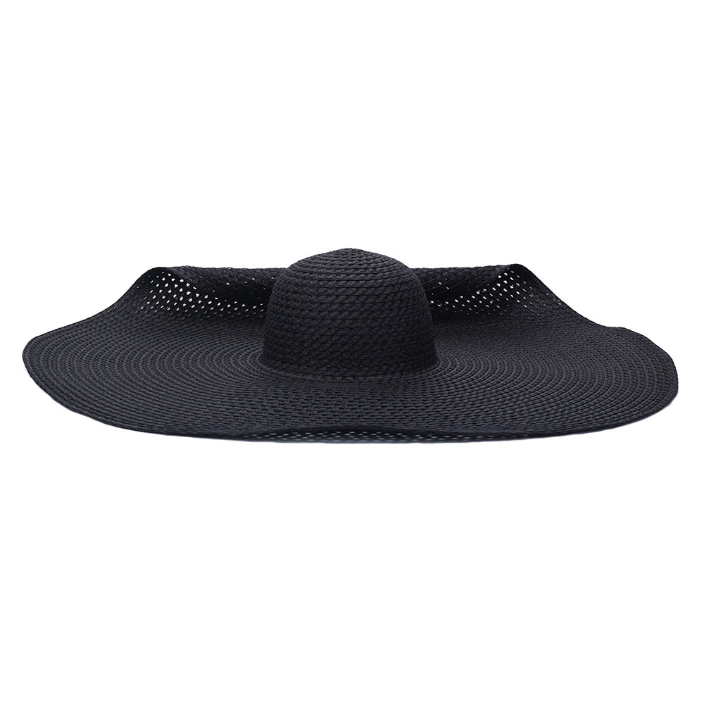 HATEGORY Open Weave Wire Brim Straw Sun Hat
