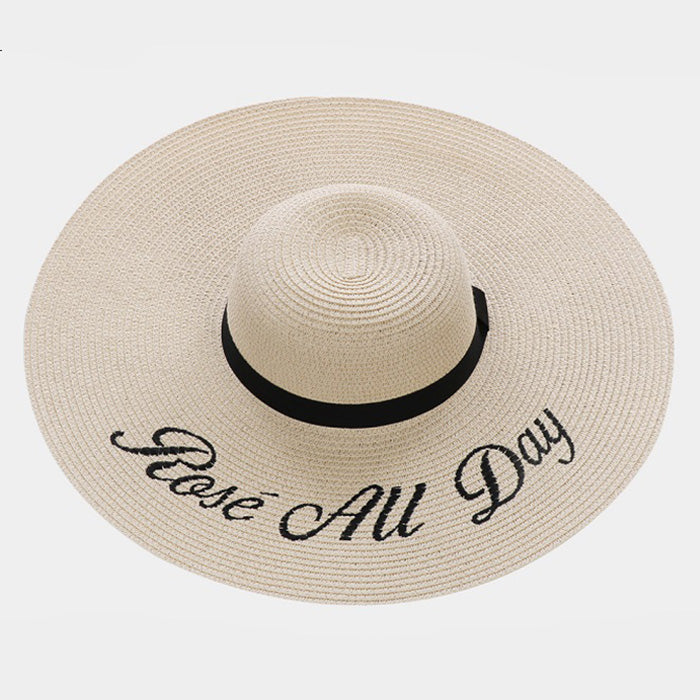 HATEGORY 'Rose All Day' Straw Floppy Sun Hat