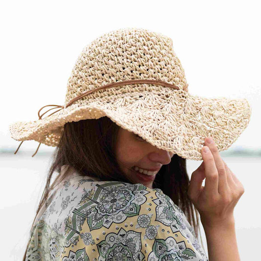 HATEGORY Foldable Suede Pointed Sun Hat