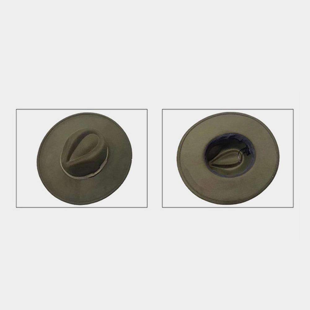 HATEGORY Bow Band Pointed Solid Panama Hat