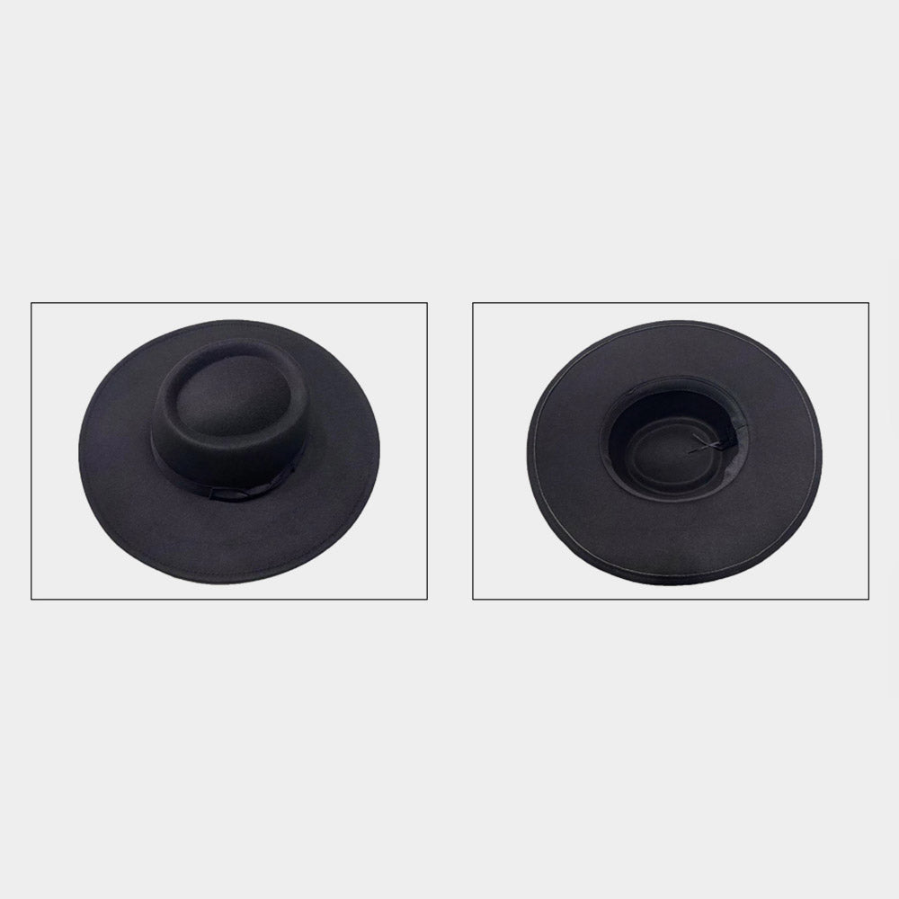 HATEGORY Bow Accented Solid Panama Hat
