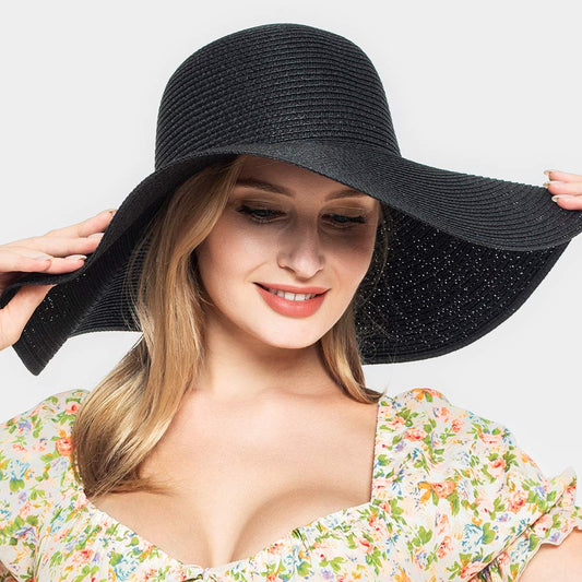 HATEGORY Solid Straw Sun Hat