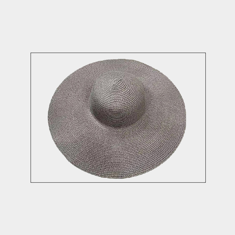 HATEGORY Solid Straw Sun Hat