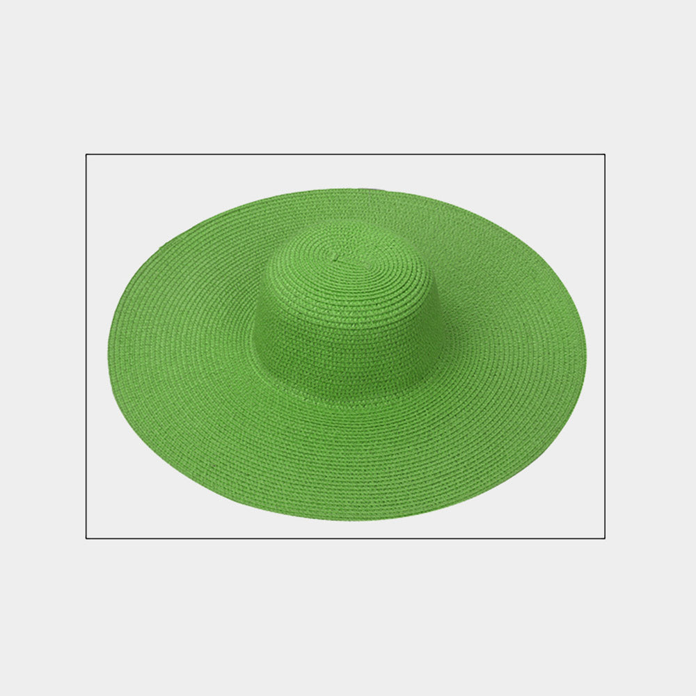 HATEGORY Solid Straw Sun Hat