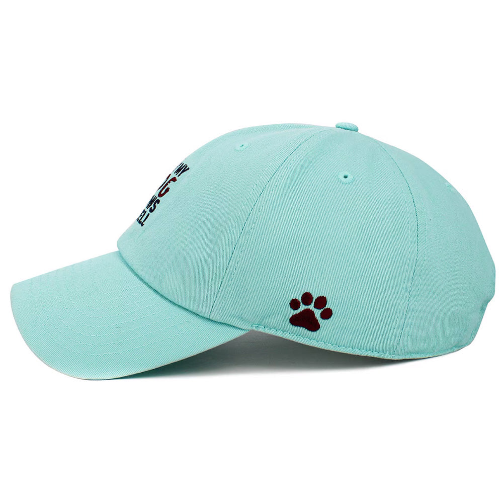 HATEGORY ONLY MY DOG KNOWS ME WELL Message Embroidered Baseball Cap