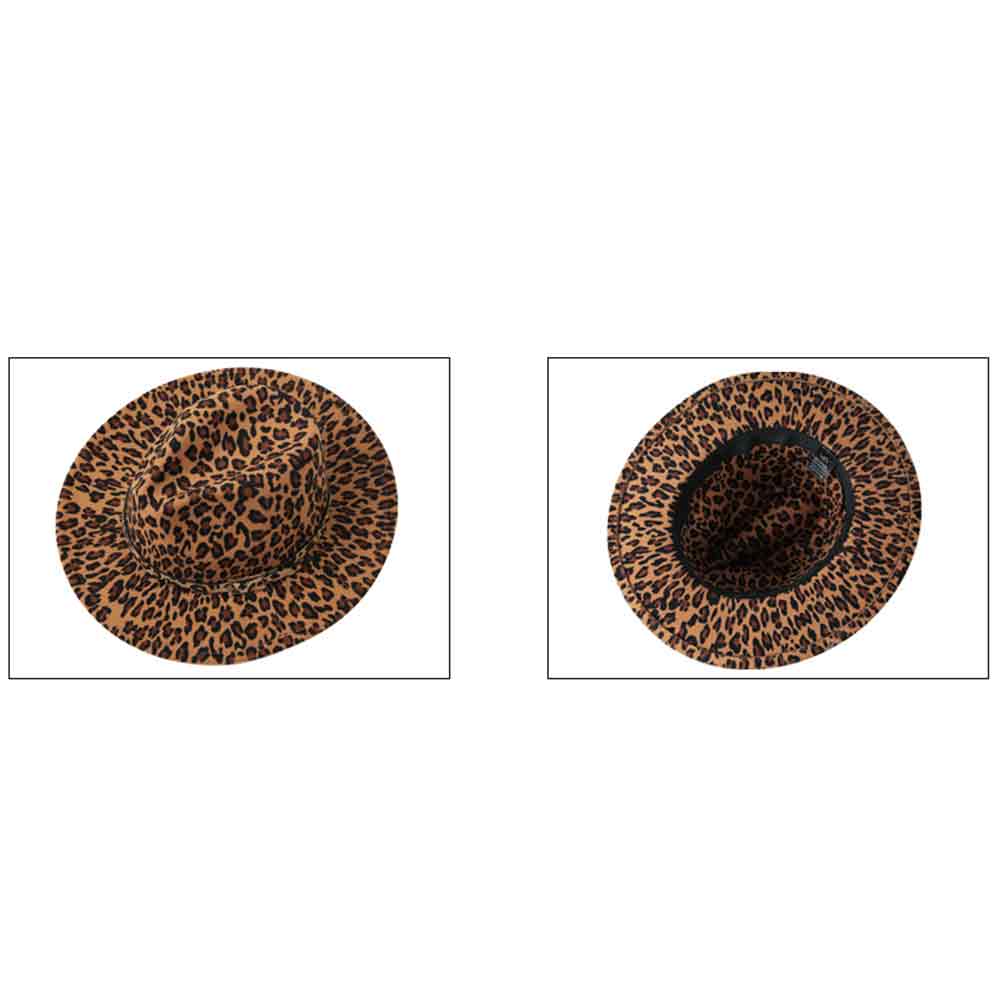 HATEGORY Leopard Patterned Panama Hat