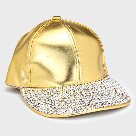 HATEGORY Studded Faux Leather Cap