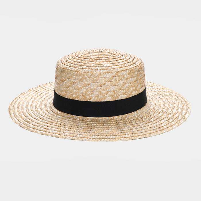 HATEGORY Ribbon Trim Floppy Sun Hat