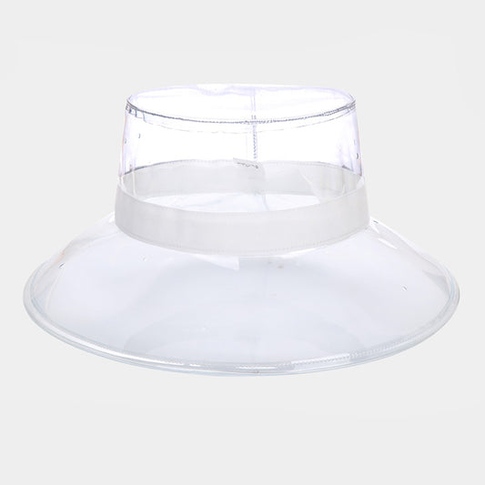 HATEGORY Ribbon Trim Transparent Bucket Hat