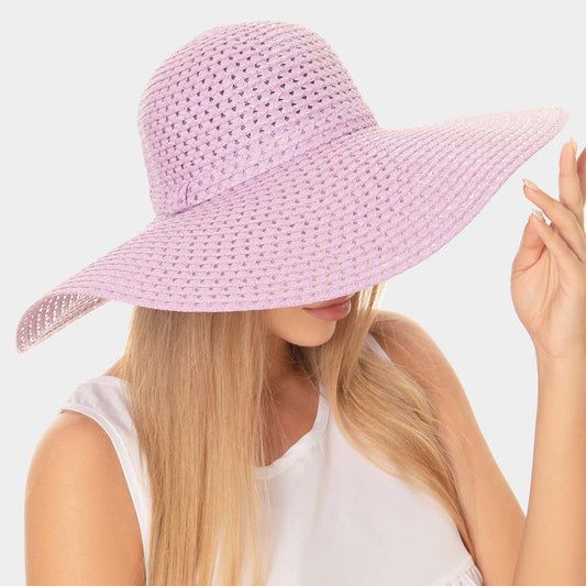 HATEGORY Cut Out Straw Sun Hat