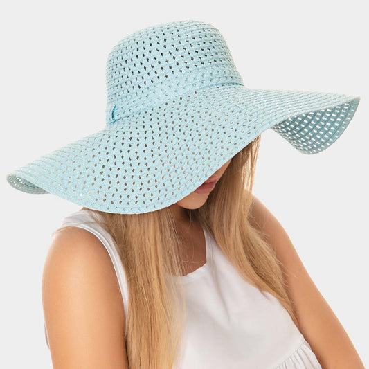 HATEGORY Cut Out Straw Sun Hat