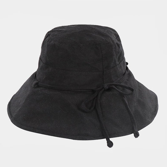 HATEGORY Bow Accented Cotton Bucket Hat