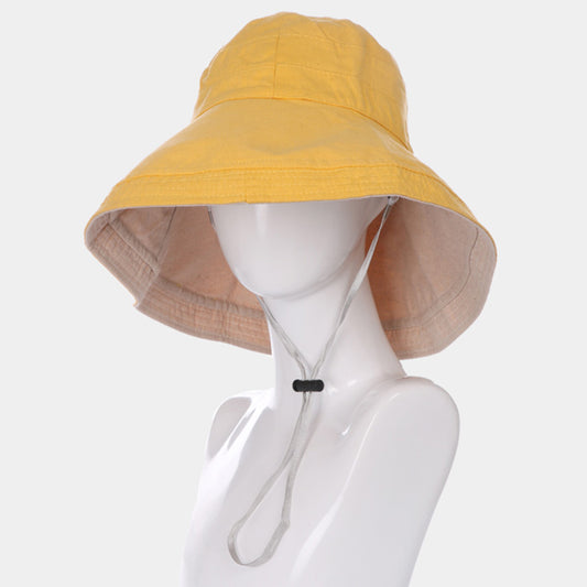 HATEGORY Cotton Draw String Reversible   Bucket Hat