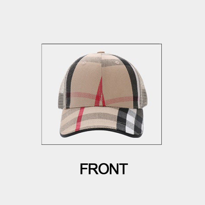 HATEGORY Plaid Check Cotton Cap
