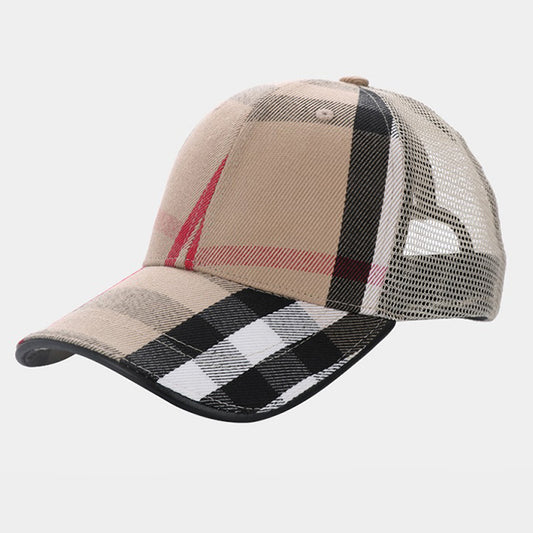 HATEGORY Plaid Check Cotton Cap