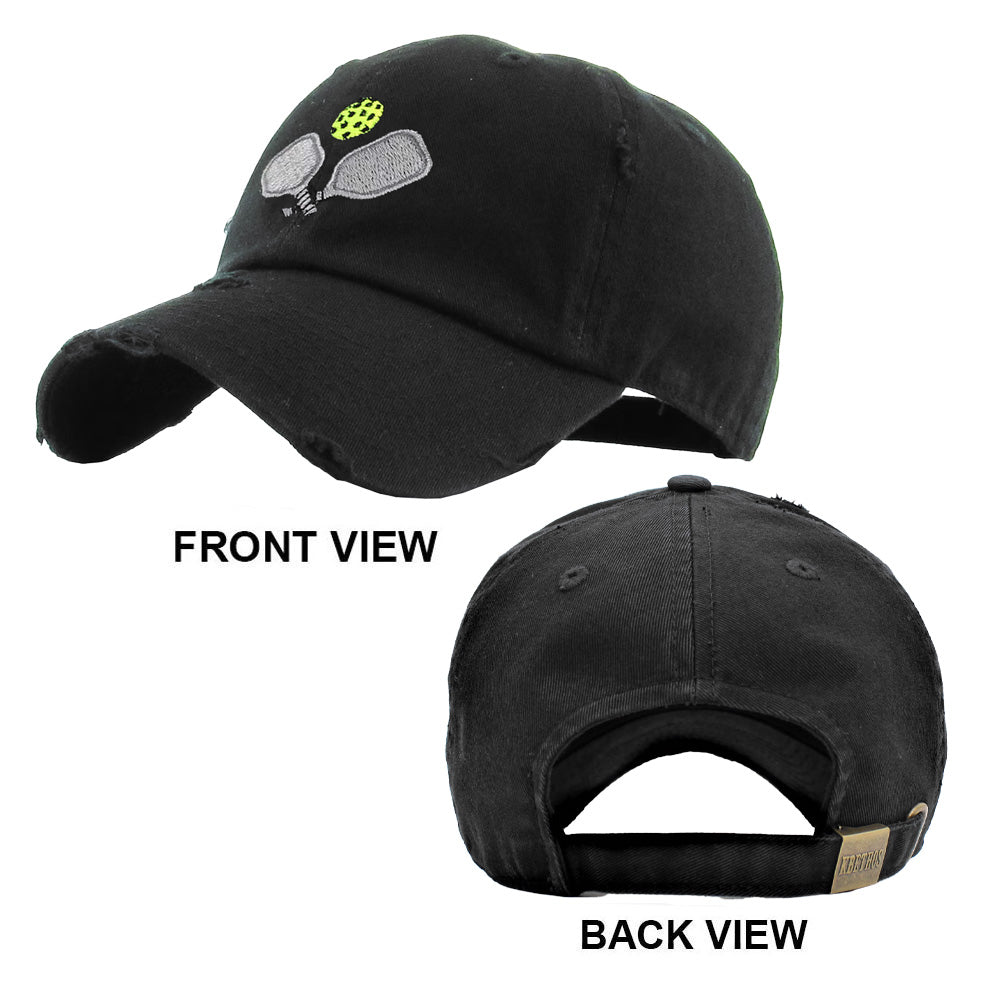 HATEGORY Pickleball Paddle Ball Vintage Baseball Cap