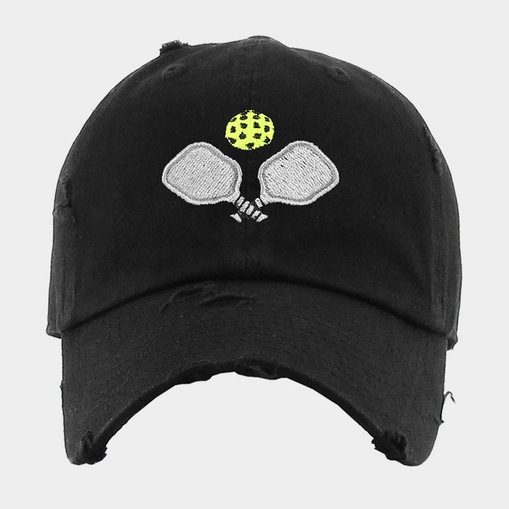 HATEGORY Pickleball Paddle Ball Vintage Baseball Cap