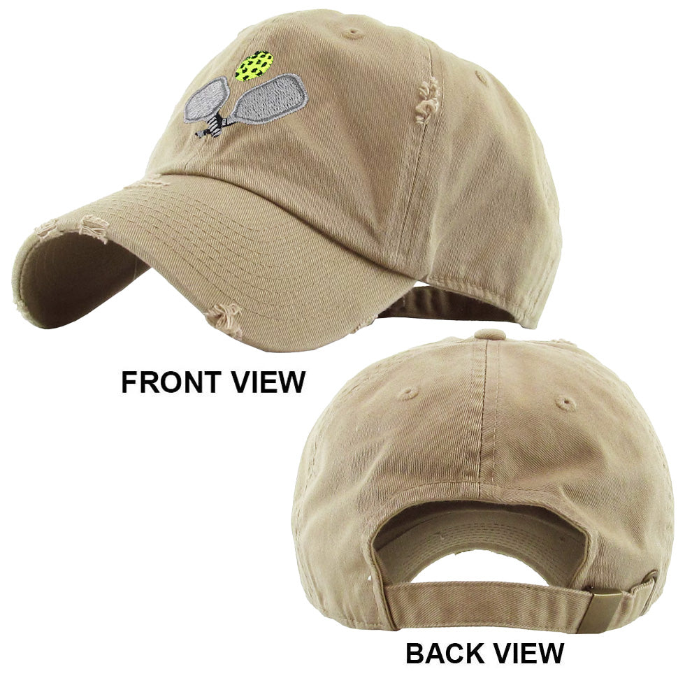 HATEGORY Pickleball Paddle Ball Vintage Baseball Cap