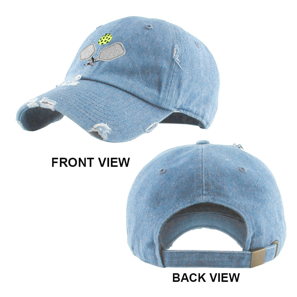 HATEGORY Pickleball Paddle Ball Vintage Baseball Cap