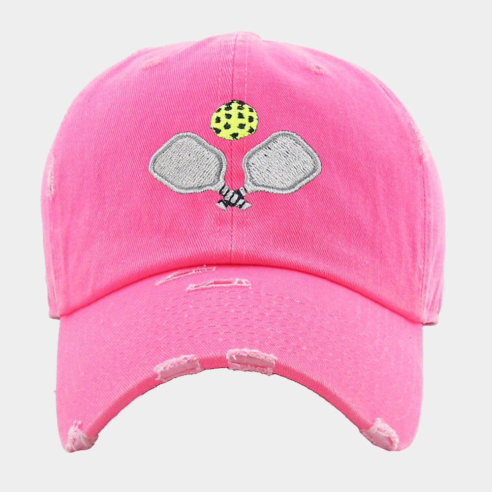 HATEGORY Pickleball Paddle Ball Vintage Baseball Cap