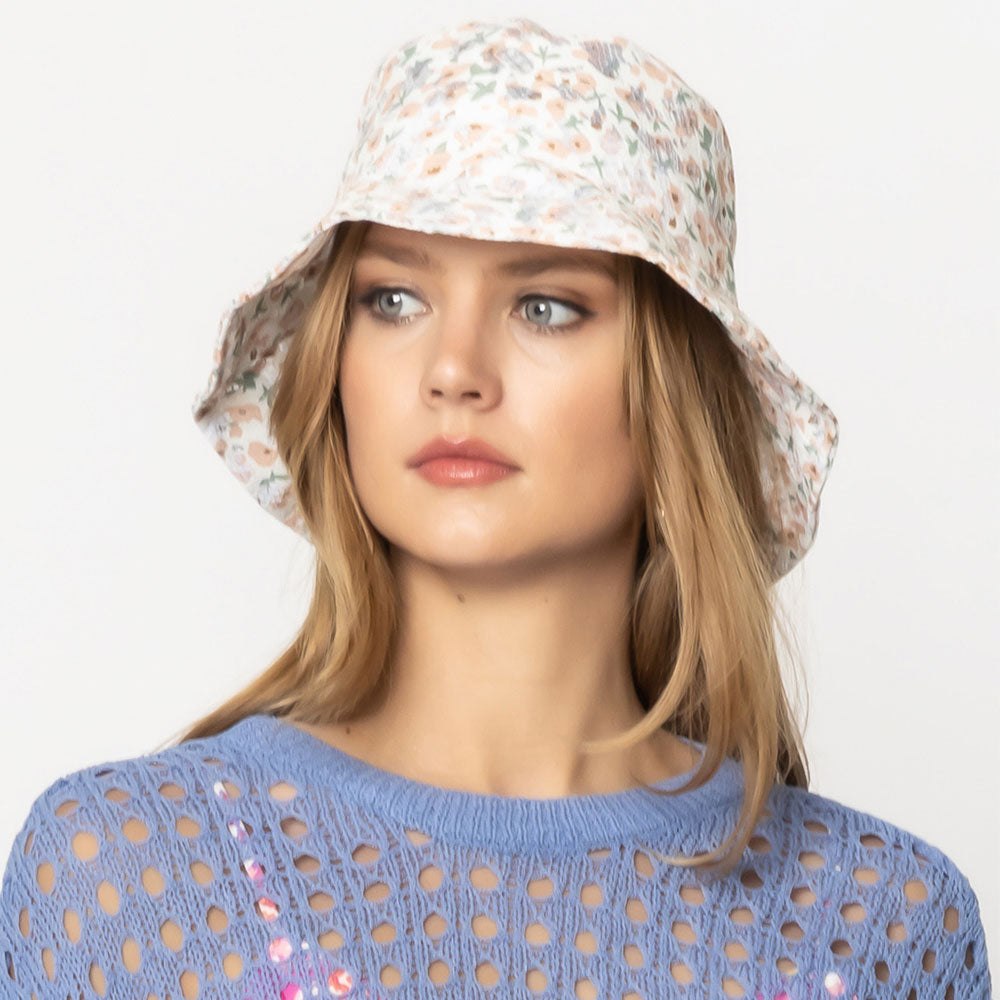 HATEGORY Flower Patterned Bucket Hat
