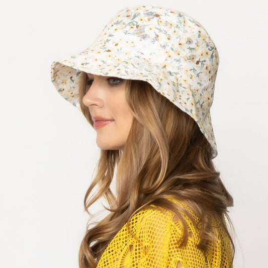 HATEGORY Flower Patterned Bucket Hat