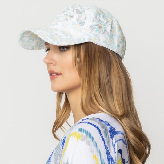 HATEGORY Daisy Flower Print Lace Baseball Cap