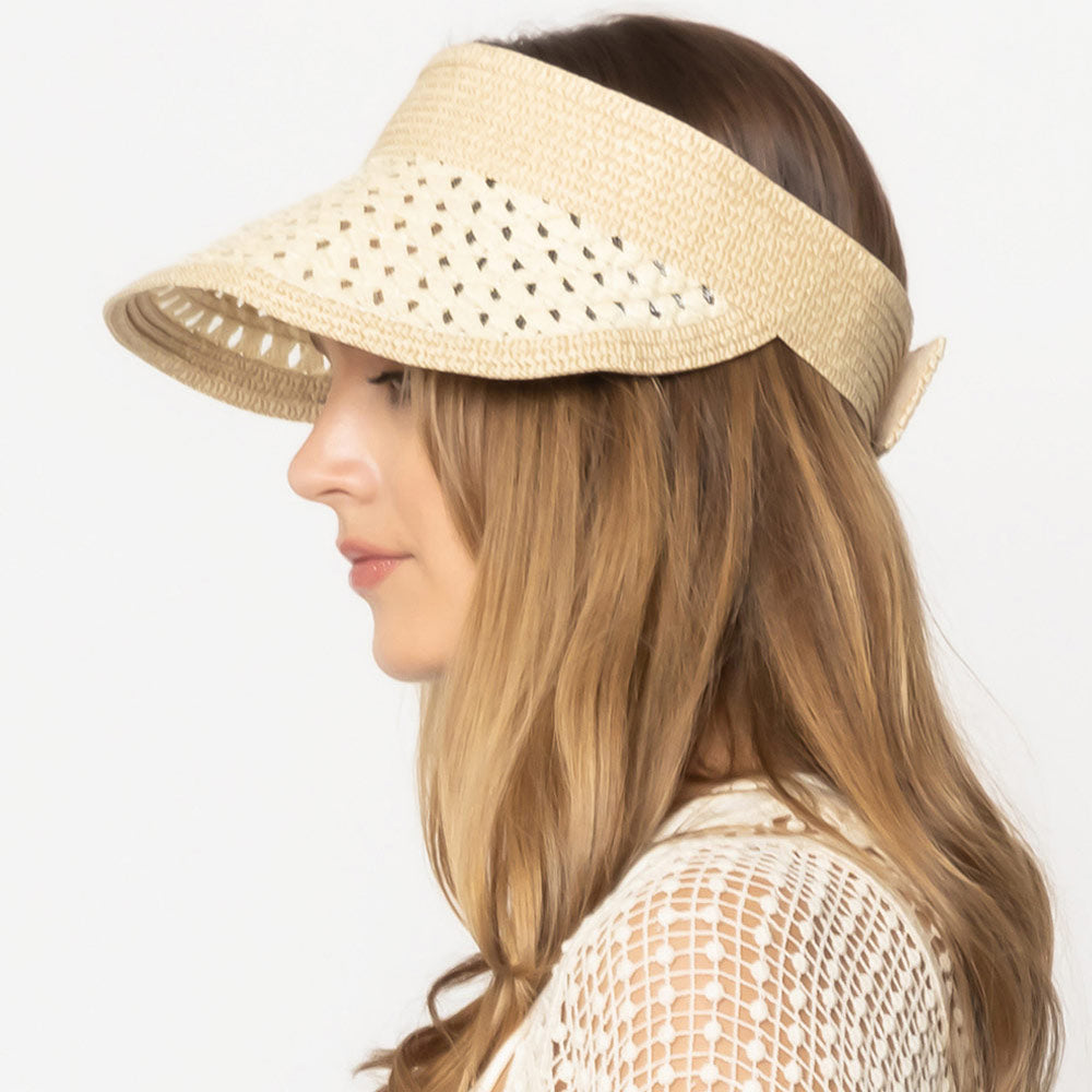 HATEGORY Straw Visor Sun Hat