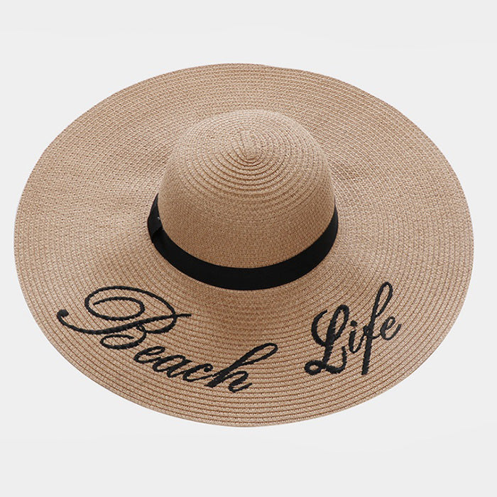 HATEGORY 'Beach Life' Straw Floppy Sun Hat