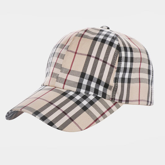 HATEGORY Plaid Check Pattern Cap