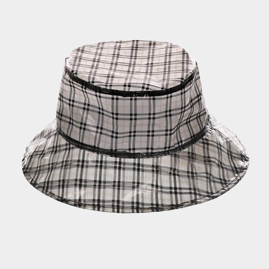HATEGORY Plaid Check Pattern Bucket Hat