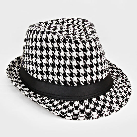 HATEGORY Houndstooth Check Fedora